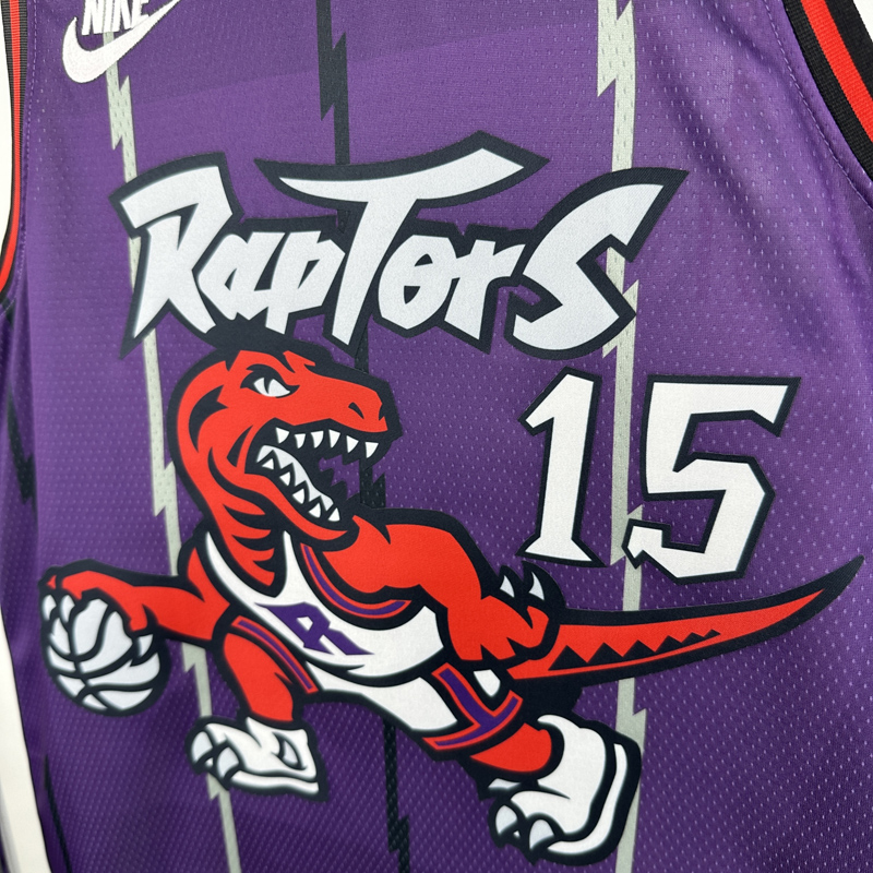 25-26 Raptors CARTER #15 Purple Retro Top Quality Hot Pressing NBA Jersey