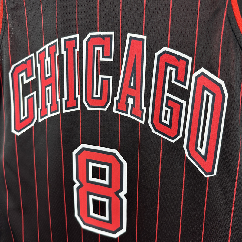 25-26 BULLS LAVINE #8 Black Top Quality Hot Pressing NBA Jersey (Trapeze Edition) 飞人版