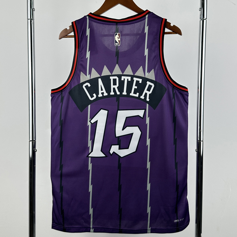 25-26 Raptors CARTER #15 Purple Retro Top Quality Hot Pressing NBA Jersey