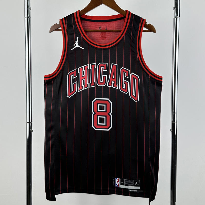 25-26 BULLS LAVINE #8 Black Top Quality Hot Pressing NBA Jersey (Trapeze Edition) 飞人版