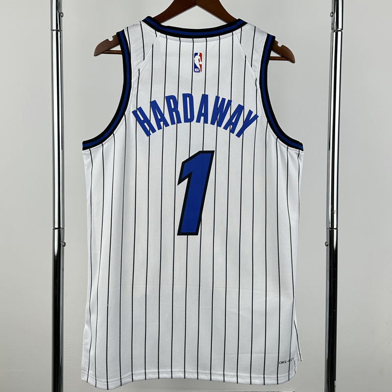 25-26 Magic HARDAWAY #1 White Top Quality Hot Pressing NBA Jersey(条纹)