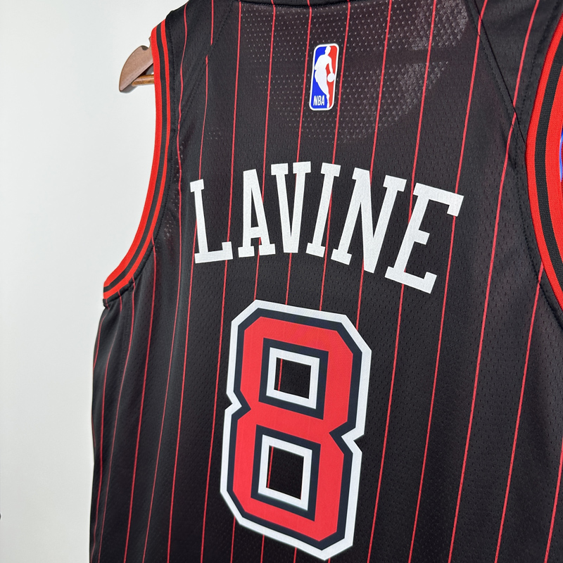 25-26 BULLS LAVINE #8 Black Top Quality Hot Pressing NBA Jersey (Trapeze Edition) 飞人版