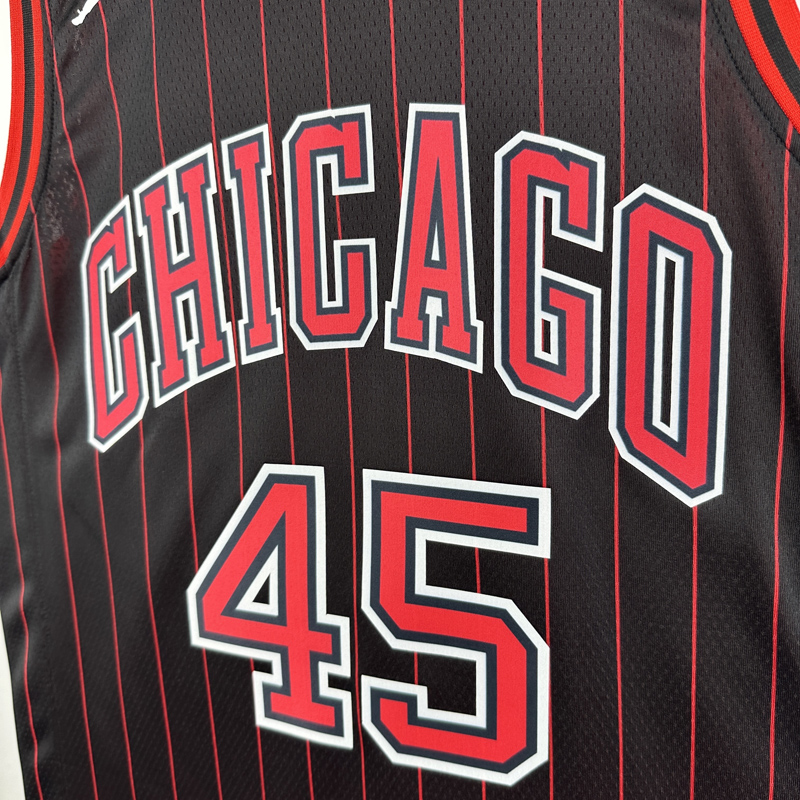 25-26 BULLS JORDAN #45 Black Top Quality Hot Pressing NBA Jersey (Trapeze Edition) 飞人版