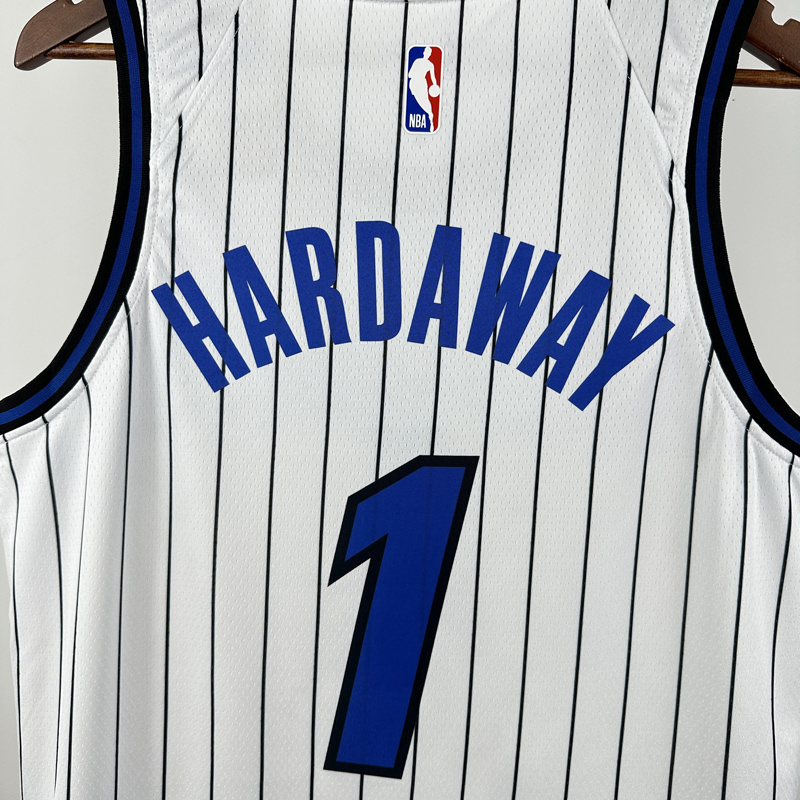 25-26 Magic HARDAWAY #1 White Top Quality Hot Pressing NBA Jersey(条纹)
