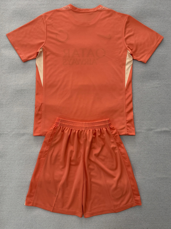 25-26 PSG Orange GoalKeeper Kids Soccer Jersey