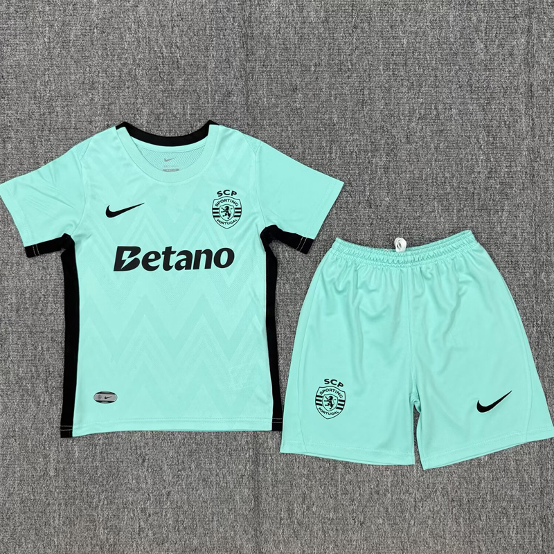 25-26 Sporting Lisbon Third Kids Soccer Jersey