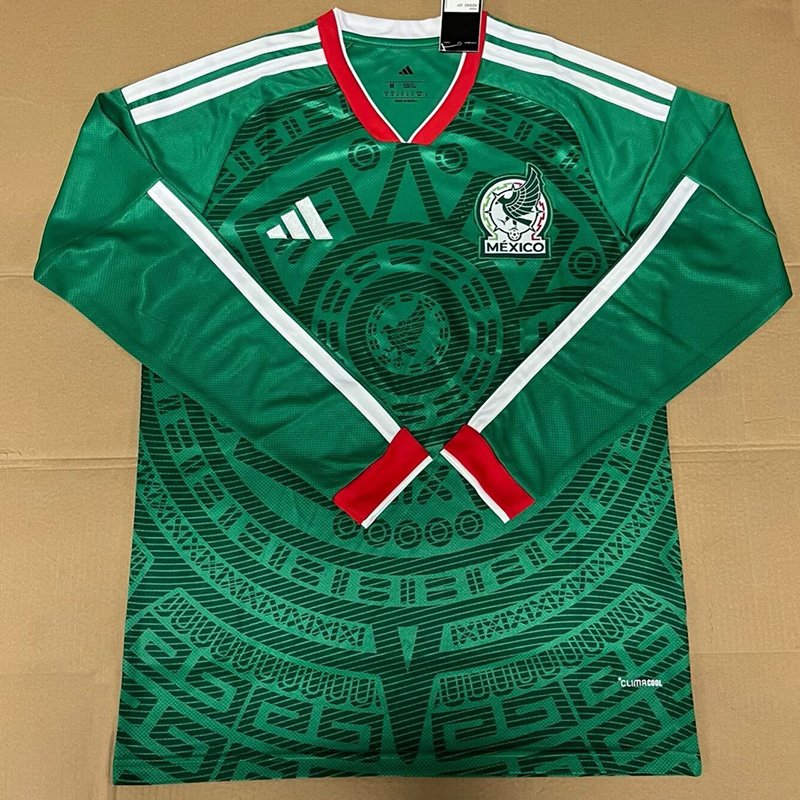 25-26 Mexico Green Long Sleeve Soccer Jersey (长袖)