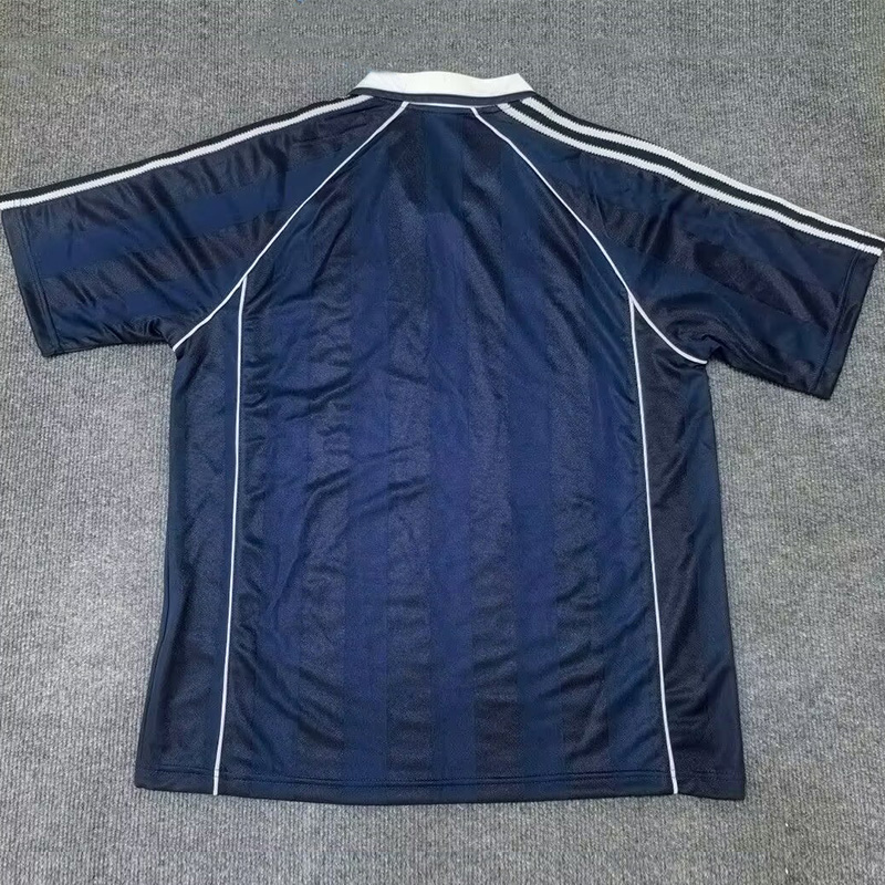 2025 Ad Three Stripes Classic Edition Blue Polo Short Sleeve (经典版)