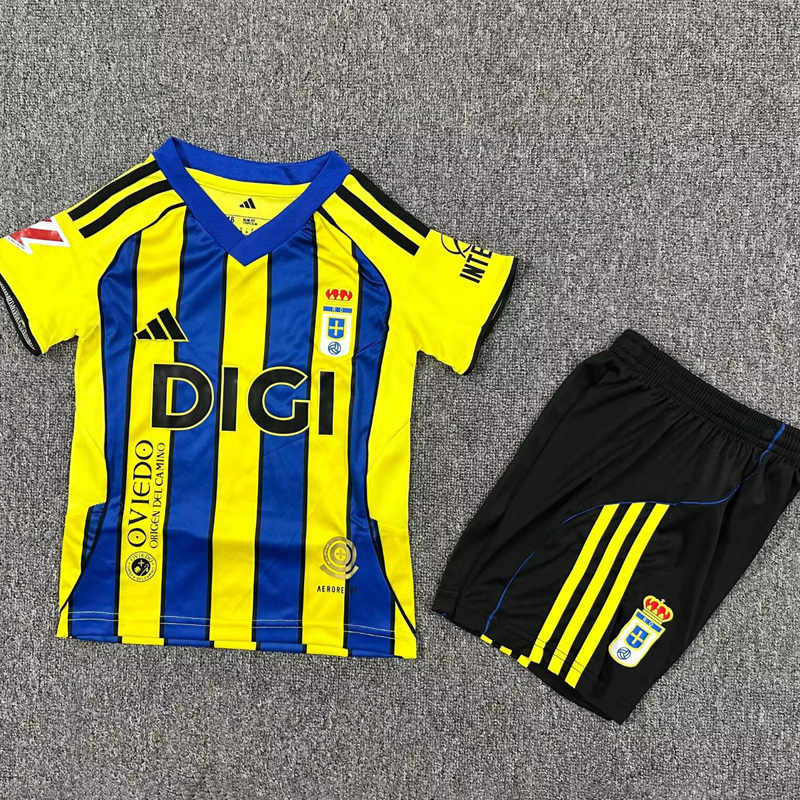 25-26 Real Oviedo Away Kids Soccer Jersey