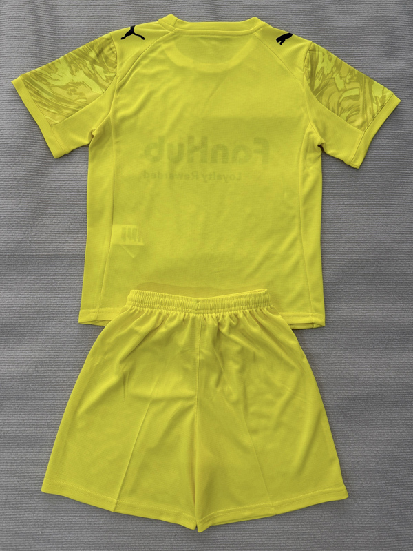 25-26 Derby County Yellow GoalKeeper Kids Soccer Jersey