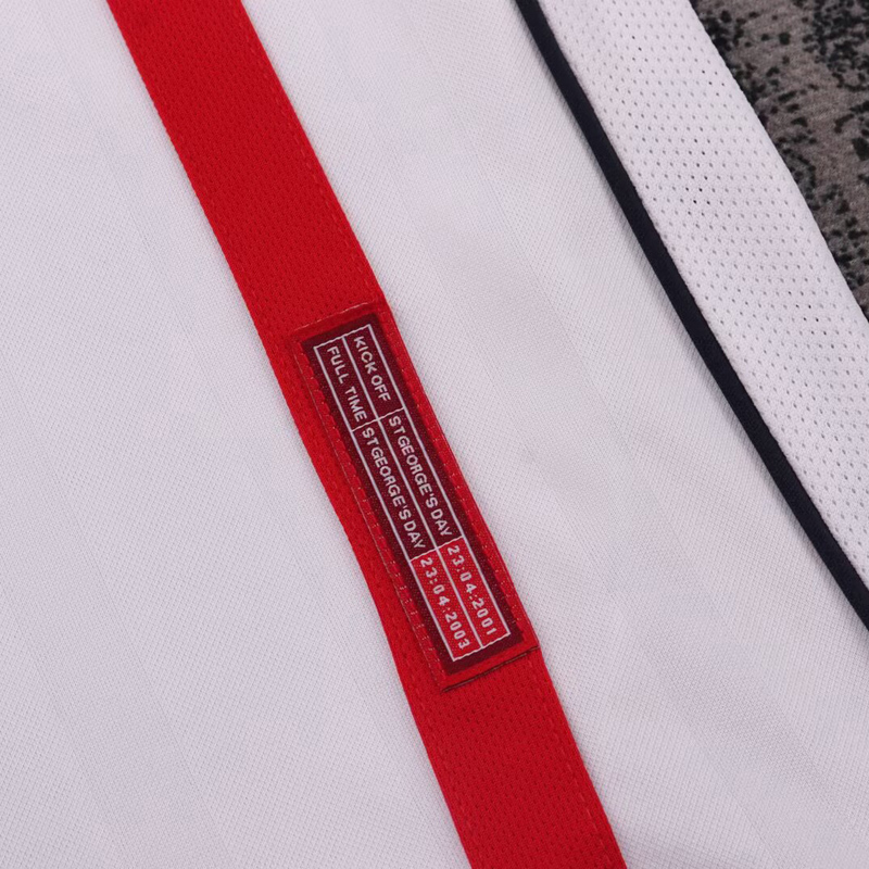 2002 England Home Kids Retro Soccer Jersey