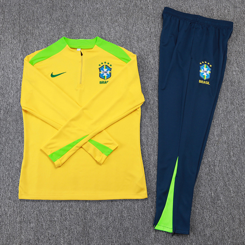 25-26 Brazil Yellow Half Pull Tracksuit (半拉链)