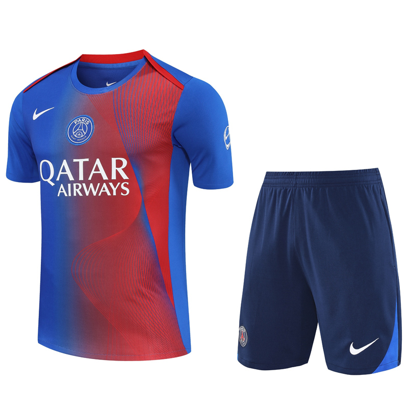 25-26 PSG Blue red Training Short Suit
