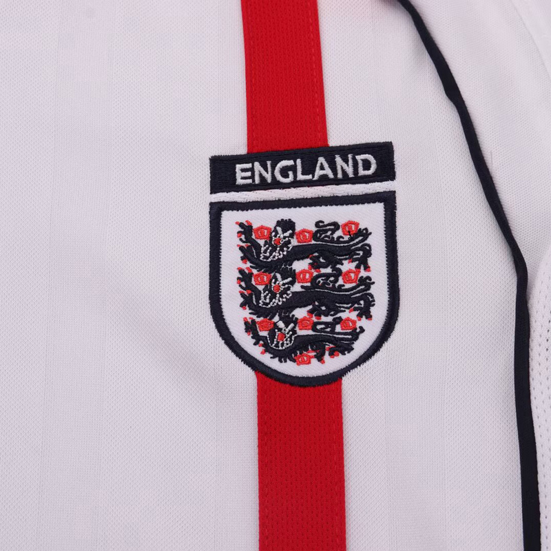 2002 England Home Kids Retro Soccer Jersey