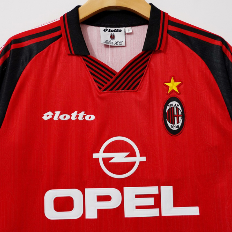 1997-1998 ACM Red Retro Soccer Jersey