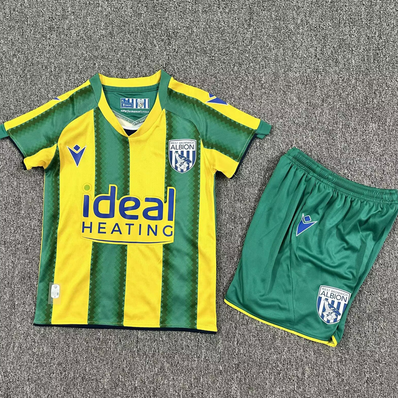 25-26 West Bromwich Away Kids Soccer Jersey