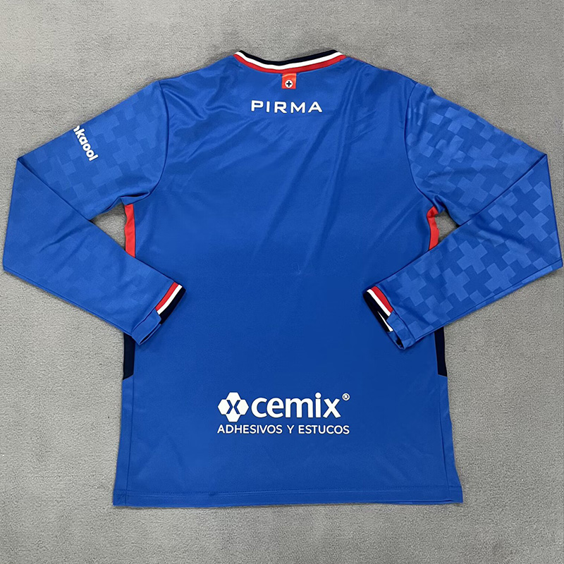 25-26 Cruz Azul Home Long Sleeve Soccer Jersey (长袖)