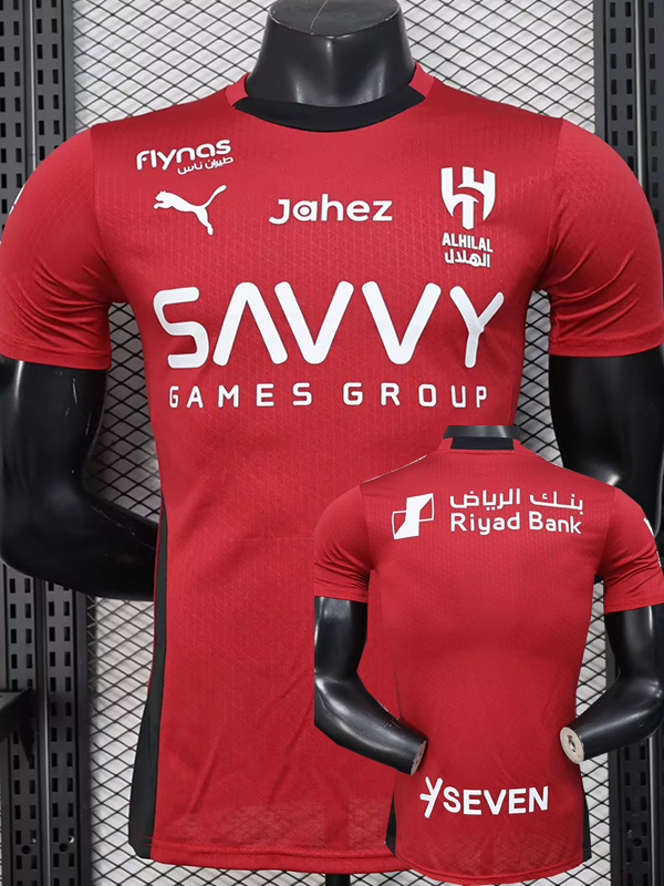 25-26 Al-Hilal Red Player Version Soccer Jersey