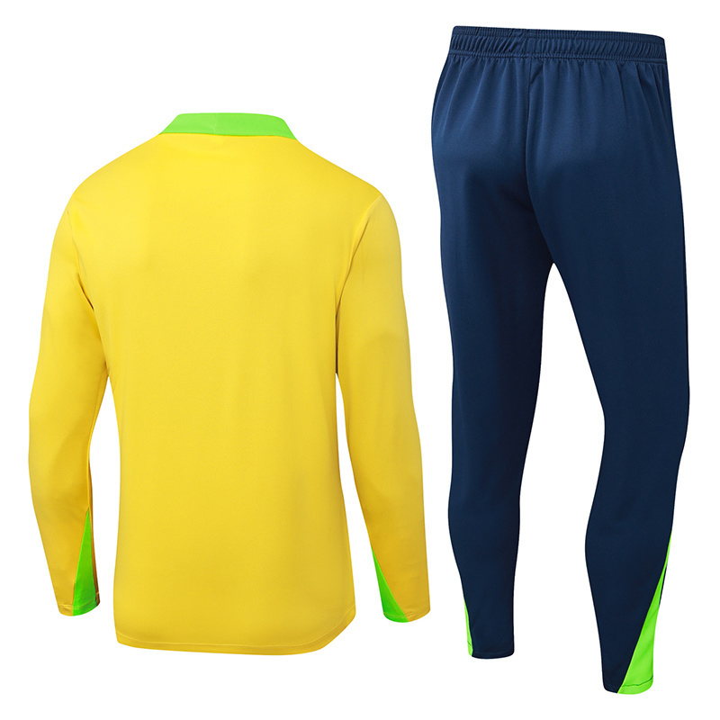 25-26 Brazil Yellow Half Pull Tracksuit (半拉链)
