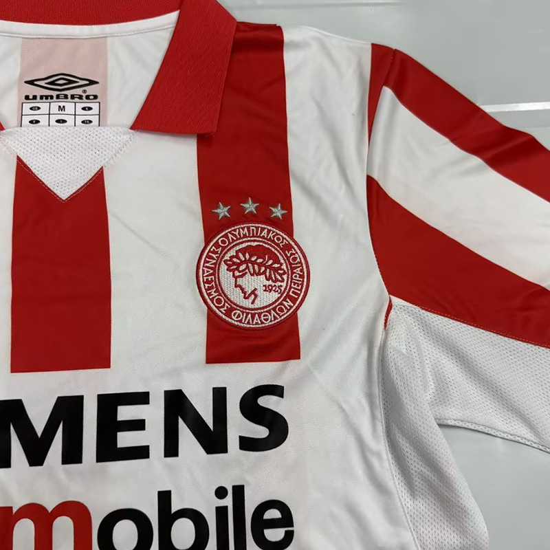 2004-2005 Olympiacos Home Retro Soccer Jersey