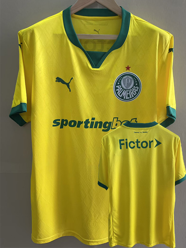 25-26 Palmeiras Yellow Third Fans Soccer Jersey