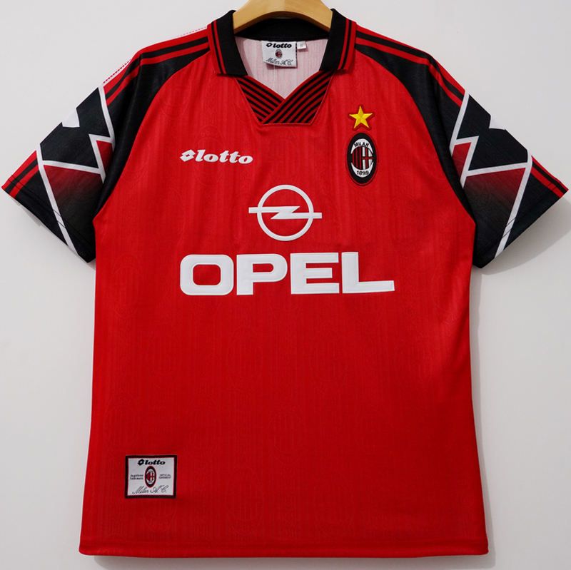 1997-1998 ACM Red Retro Soccer Jersey