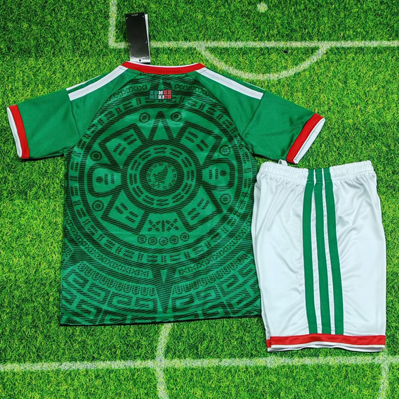25-26 Mexico Green Kids Soccer Jersey