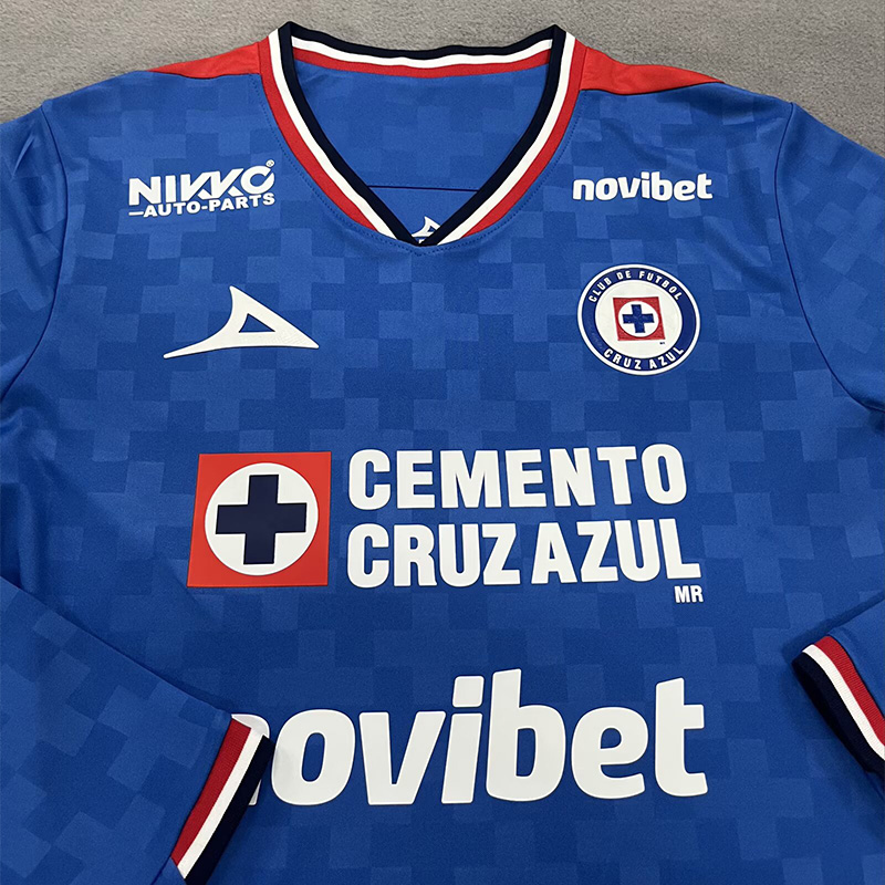 25-26 Cruz Azul Home Long Sleeve Soccer Jersey (长袖)