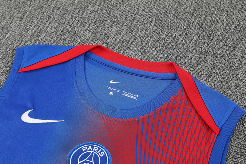 25-26 PSG Blue red Tank top and shorts suit