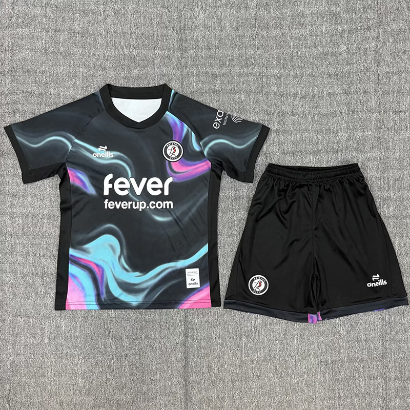 25-26 Bristol City Away Kids Soccer Jersey