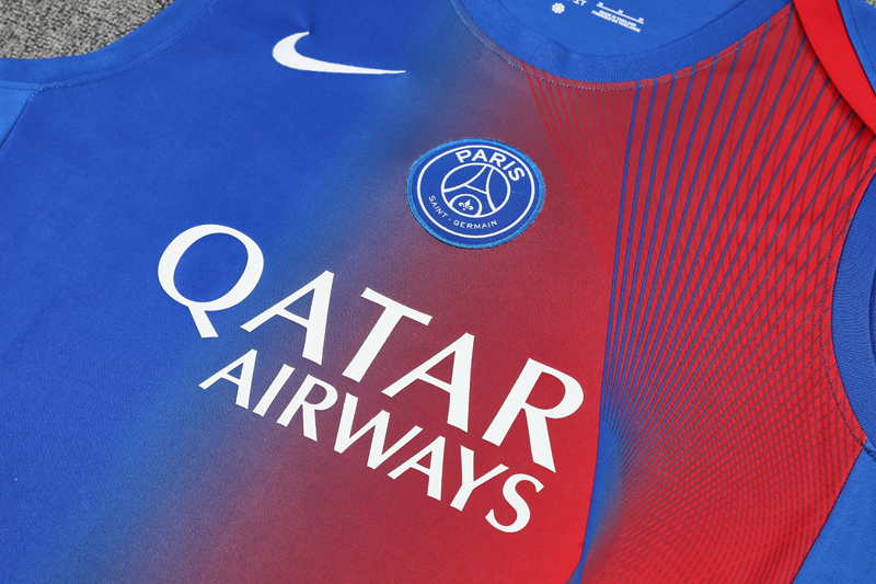 25-26 PSG Blue red Tank top and shorts suit