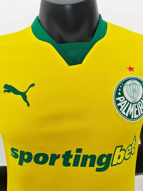 25-26 Palmeiras Yellow Third Player Version Soccer Jersey