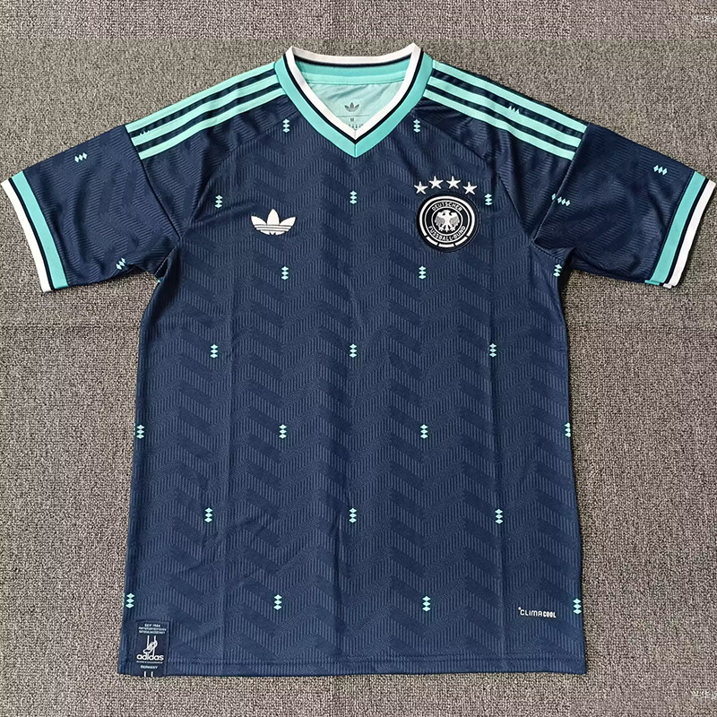 25-26 Germany Blue Black Fans Soccer Jersey