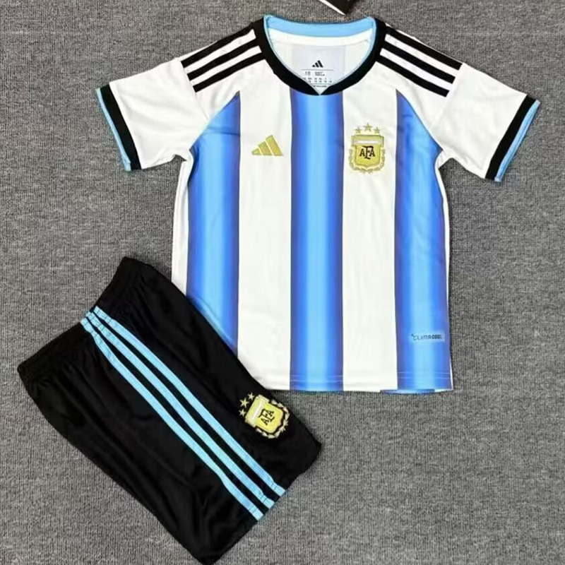 25-26 Argentina Blue White Kids Soccer Jersey