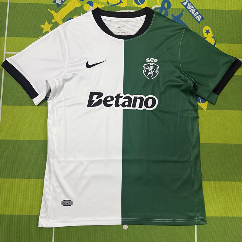 25-26 Sporting Lisbon White Green Fans Soccer Jersey