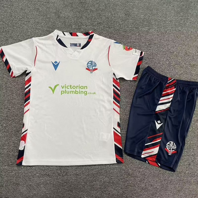 25-26 Bolton Wanderers Home Kids Soccer Jersey