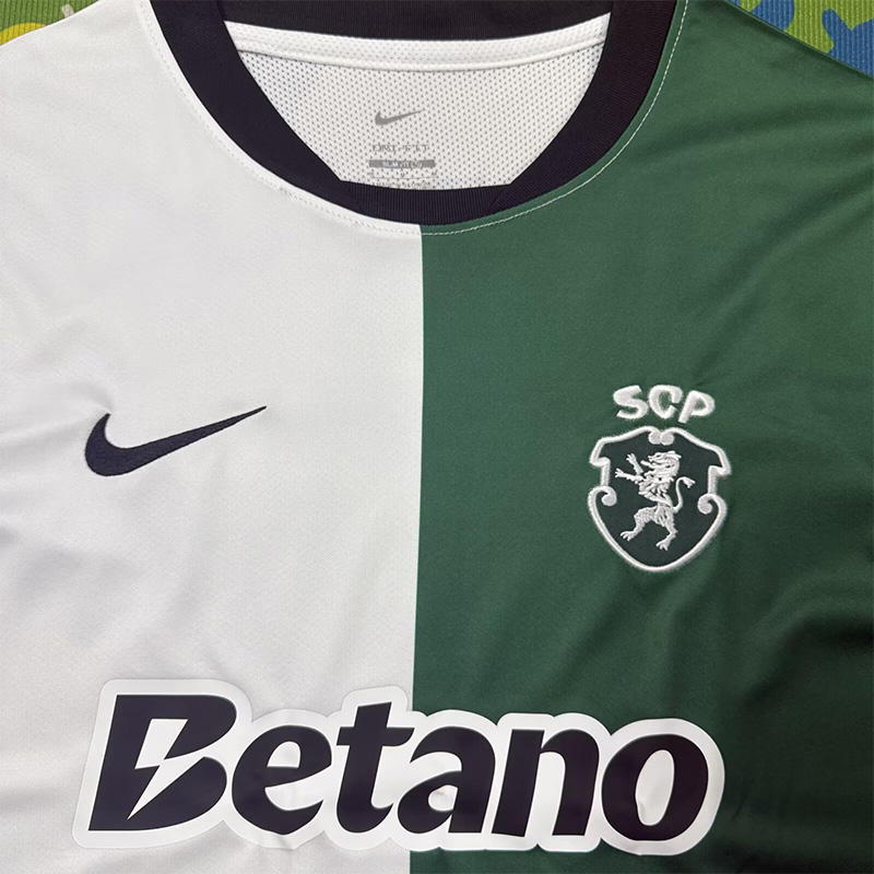 25-26 Sporting Lisbon White Green Fans Soccer Jersey