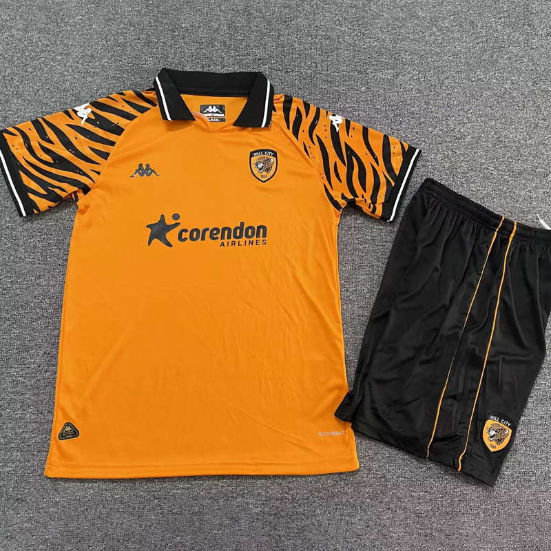 25-26 Hull City Home Kids Soccer Jersey