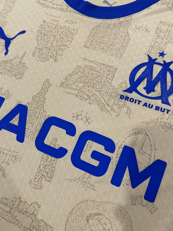 25-26 Marseille Earthy Yellow Player Version Soccer Jersey