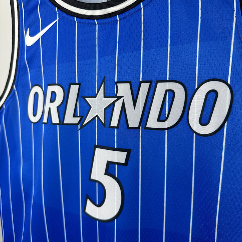 25-26 Magic BANCHERO #5 Blue Top Quality Hot Pressing NBA Jersey(条纹)