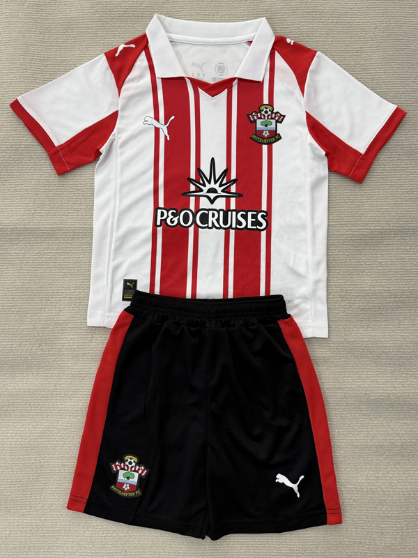 25-26 Southampton Home Kids Soccer Jersey