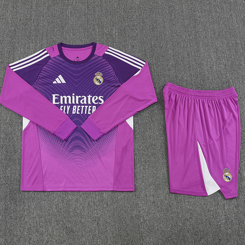 25-26 RMA Purple GoalKeeper (Long Sleev Suit) Soccer Jersey (长袖)