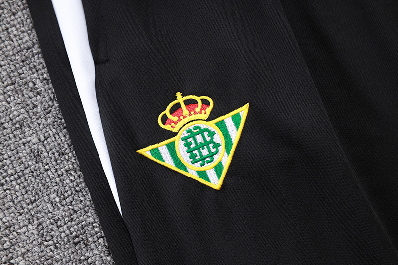 25-26 Real Betis Black Half Pull Tracksuit (半拉链)