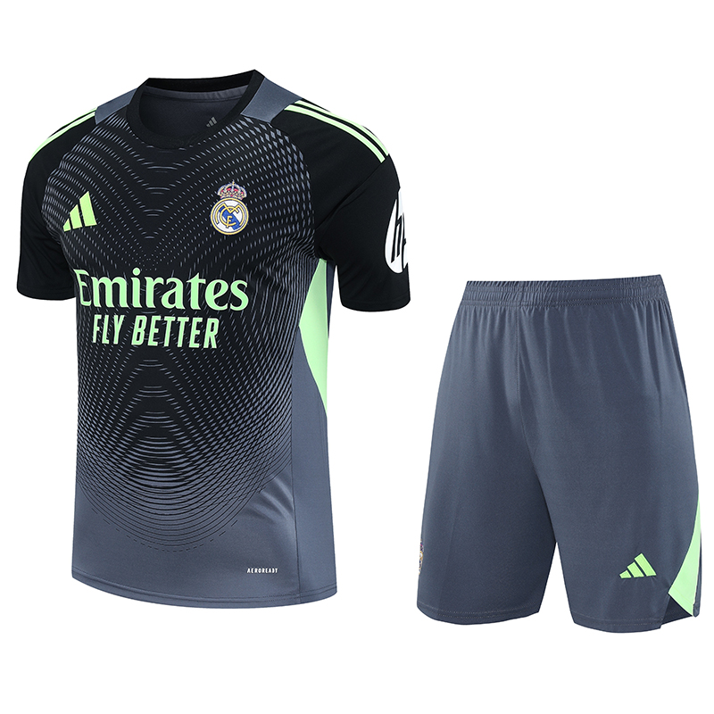 25-26 RMA Grey Black GoalKeeper (Suit) Soccer Jersey