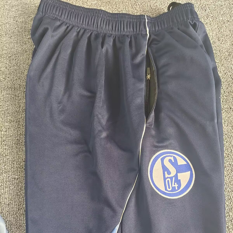 25-26 Schalke 04 Black Half Pull Tracksuit (Pants Have Pocket)(半拉链)