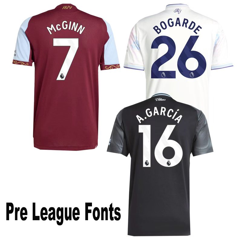 25-26 Aston Villa Black Goalkeeper Soccer Jersey