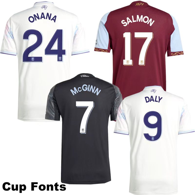 25-26 Aston Villa Black Goalkeeper Soccer Jersey