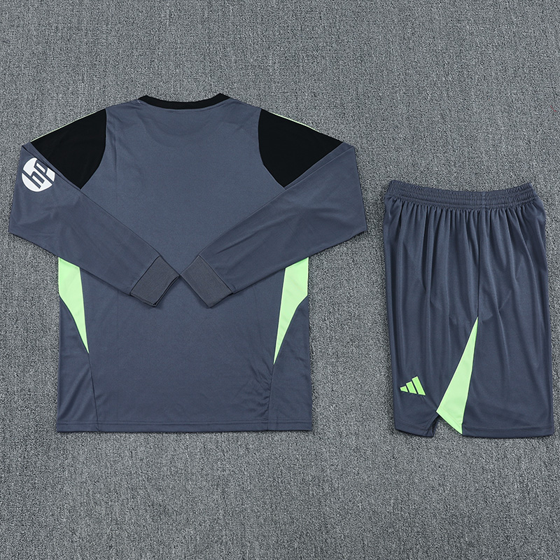 25-26 RMA Grey Black GoalKeeper (Long Sleev Suit) Soccer Jersey (长袖)