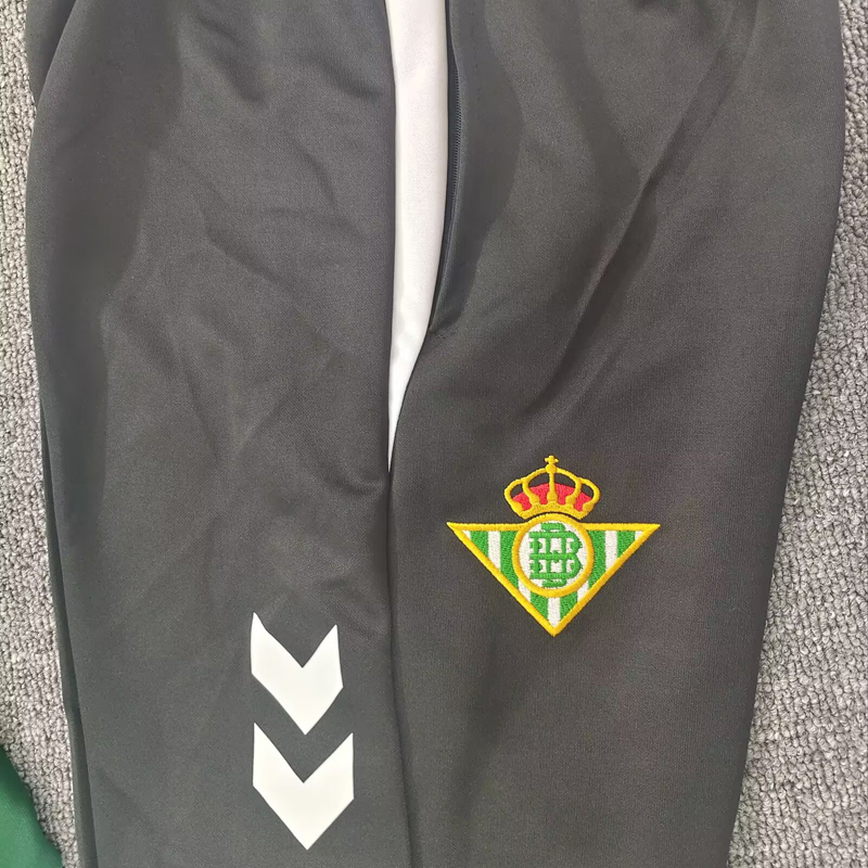 25-26 Real Betis Green Half Pull Tracksuit (Pants Have Pocket)(半拉链)