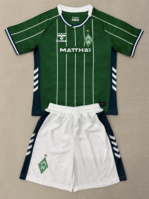 25-26 Werder Bremen Home Kids Soccer Jersey